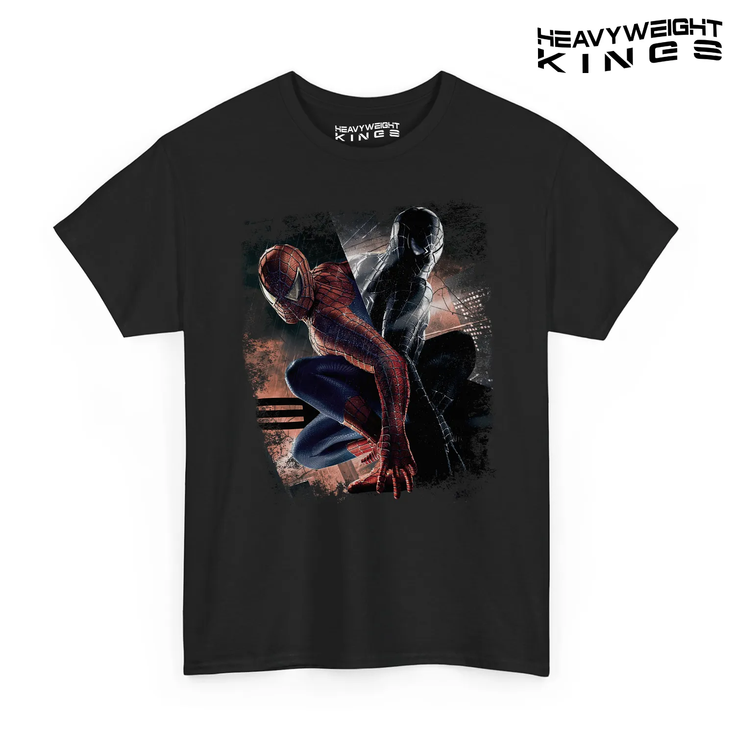 Spiderman 3 T-Shirt featuring a bold graphic of Spiderman and Venom from the movie Spiderman 3.